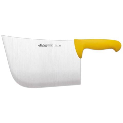 Serie 2900 - Coltello mannaia da cucina - Lama Acciaio Inossidabile Nitrum 270 Mm - Manico Polipropilene Colore Giallo