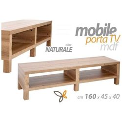 Mobile Porta Tv In Mdf Naturale Tavolino Basso Cm 160 X 45 X 40 H precio