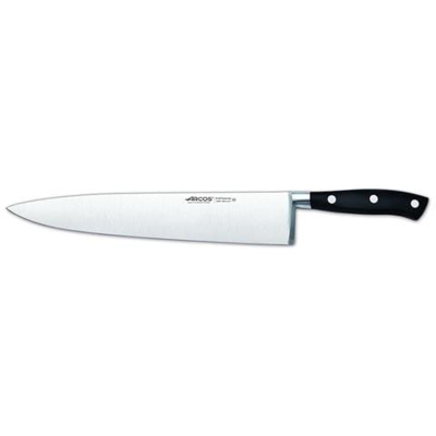 Serie Riviera - Coltello Da Cucina - Acciaio Inossidabile Forgiato Nitrum 300 Mm - Manico Polioxymetilene (pom) Colore Nero