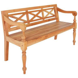 Panchina Batavia 136 cm Legno Massello di Mogano Marrone Chiaro precio