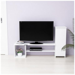 Mobile Porta Tv Nice Con Ante, Ripiani, Da Soggiorno, Bianco In Legno, 151 X 29,5 X 90 Cm características