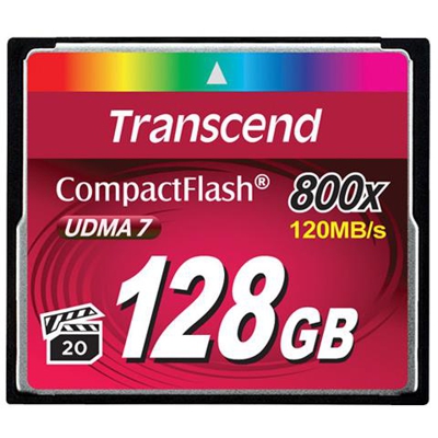 128GB 800x CF, 128 GB, CompactFlash (CF) , 120 MB / s, 10000 CICLI PER SETTORE LOGICO, 3.3, 5V, -25 - 85 °C