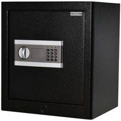 Cassaforte Elettronica In Acciaio Nero Con Chiave E 2 Codici Pin 38l X 31p X 42.7acm precio