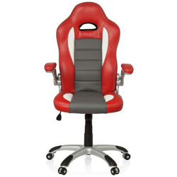 Sedia Da Gaming Racer Sport Similpelle Rosso / bianco, Schienale Alto, Ideale Per Giocatori, Braccioli Ribaltabili Verso L'alto en oferta