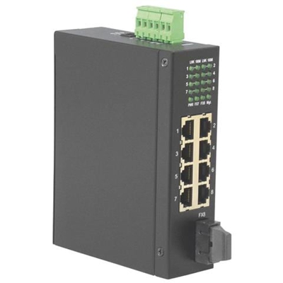 Industrial Switch, 7x RJ-45, 1x SC, unmanaged, SC, 106 x 40 x 140 mm