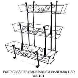 Portacassette Smontabile 3 Piani H. 90 L80 precio