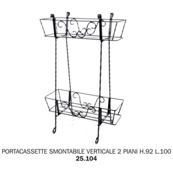 Portacassette Smontabile Verticale 2piani H92 L. 100 en oferta