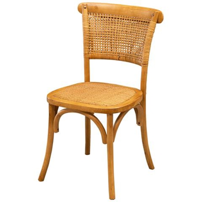 Sedia Thonet In Massello Di Frassino E Seduta Rattan Finitura Naturale L45xpr50xh88 Cm