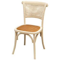 Sedia Thonet In Massello Di Frassino E Seduta Rattan Finitura Bianco Anticato L45xpr50xh88 Cm en oferta