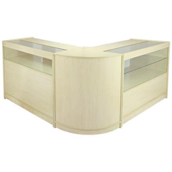 3 Banconi Da Negozio Con Finitura In Acero Laminato Set Leo en oferta