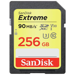 Scheda di Memoria SDXC Extreme 256 GB UHS-I di Classe 10 Velocità 90 MB / s características