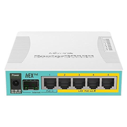 hEX PoE Collegamento ethernet LAN Bianco router cablato en oferta